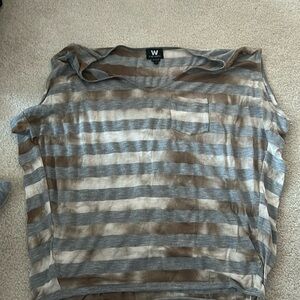 W by worth gray tee shirt rare hard to find small/p